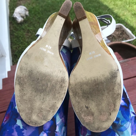 Nine West Cork Wedge White 8 1/2 - Picture 8 of 9